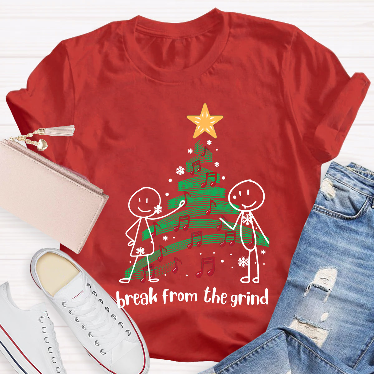 Break From The Grind Christmas Tree And Beautiful Singing T-shirt