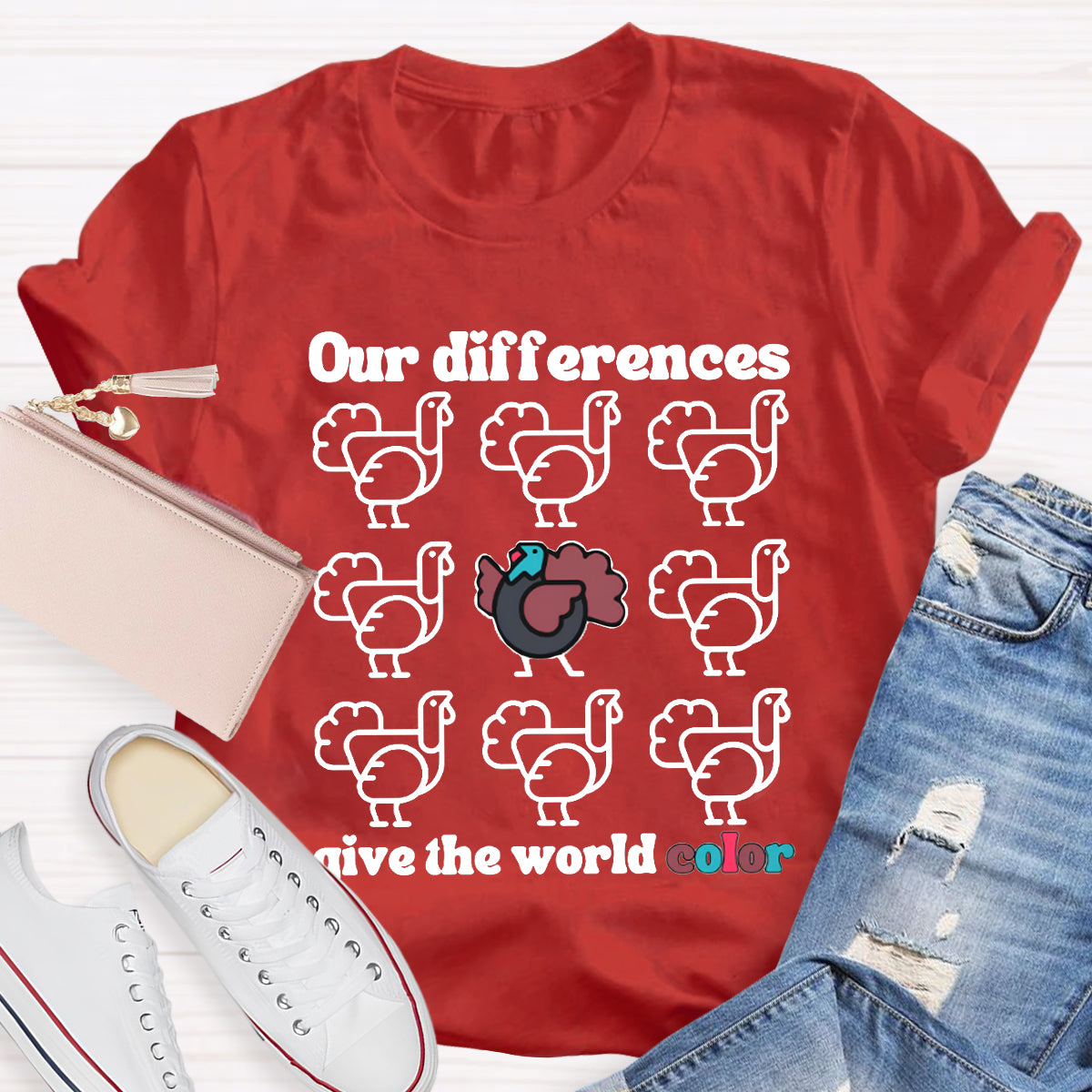 Our Difference Give The World Color Turkey T-Shirt