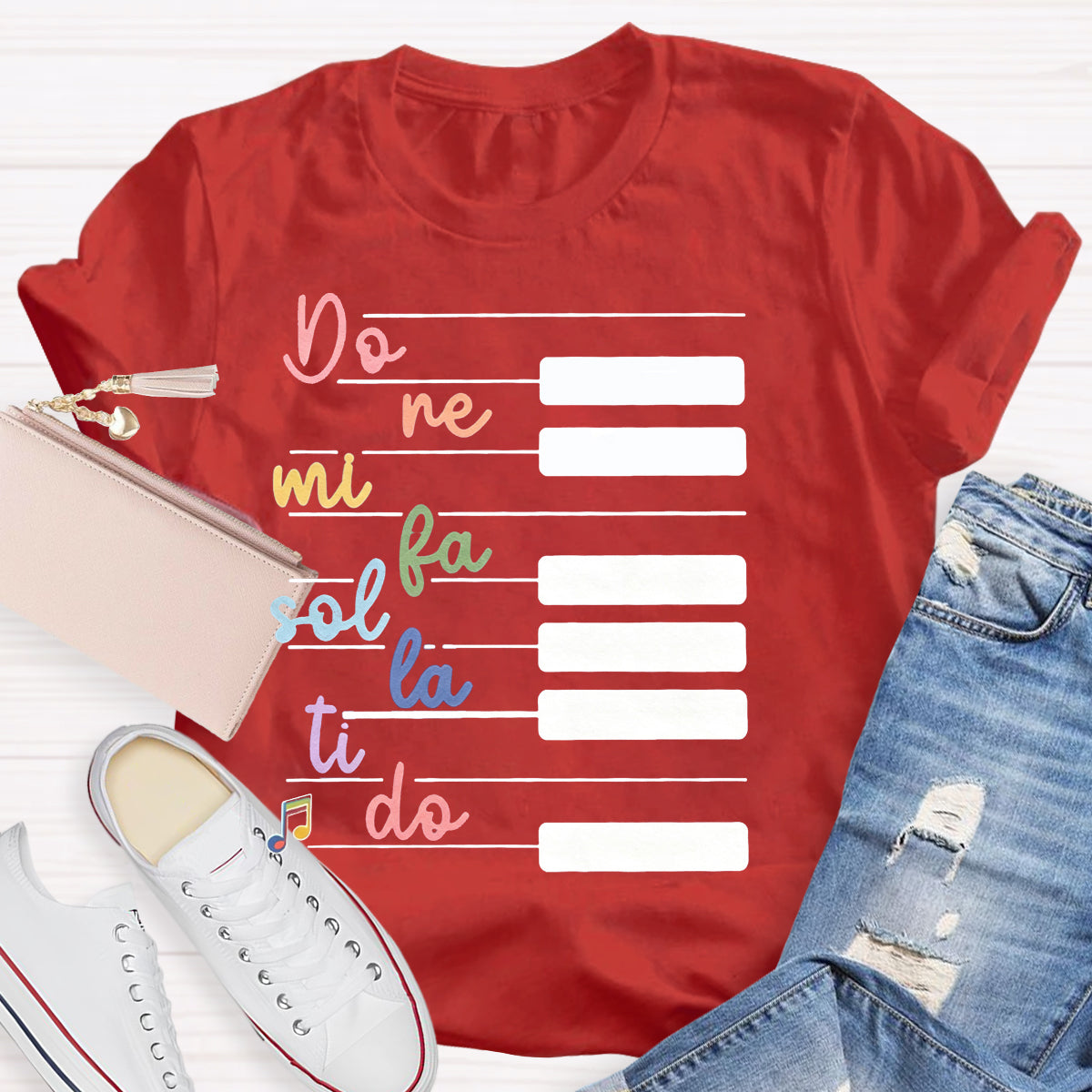Do Re Mi Piano Keys Music Teacher T-Shirt