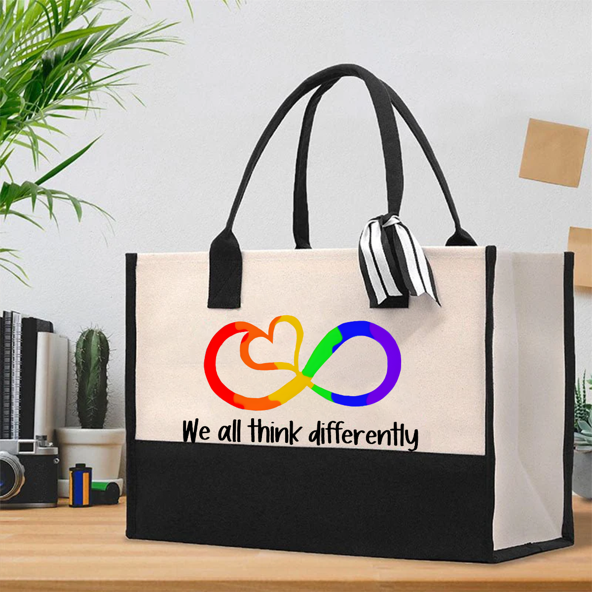 We All Think Differently Cotton Tote Bag