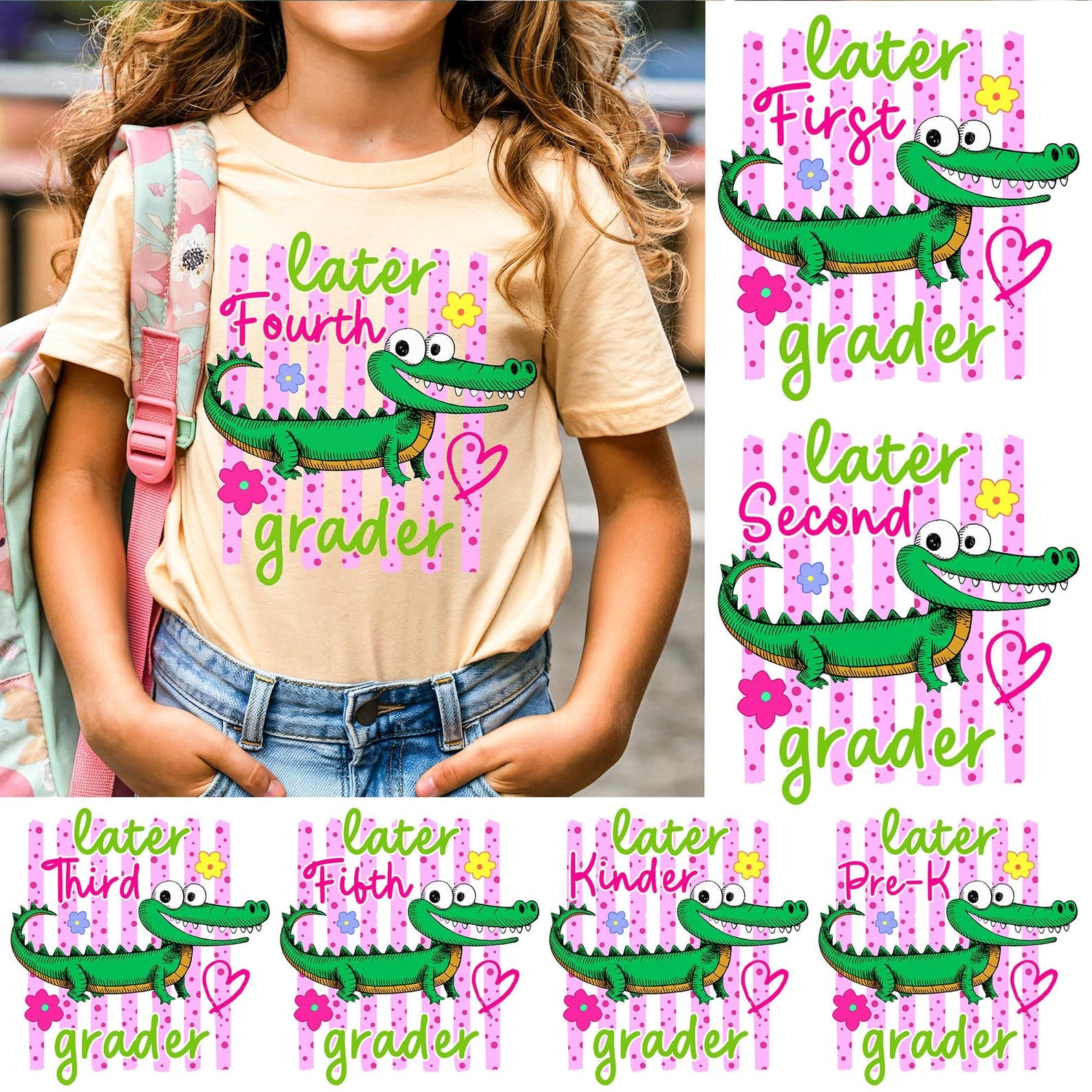 Personalized Grade Later Fourth Grader Kindergarten Toddler T-shirts