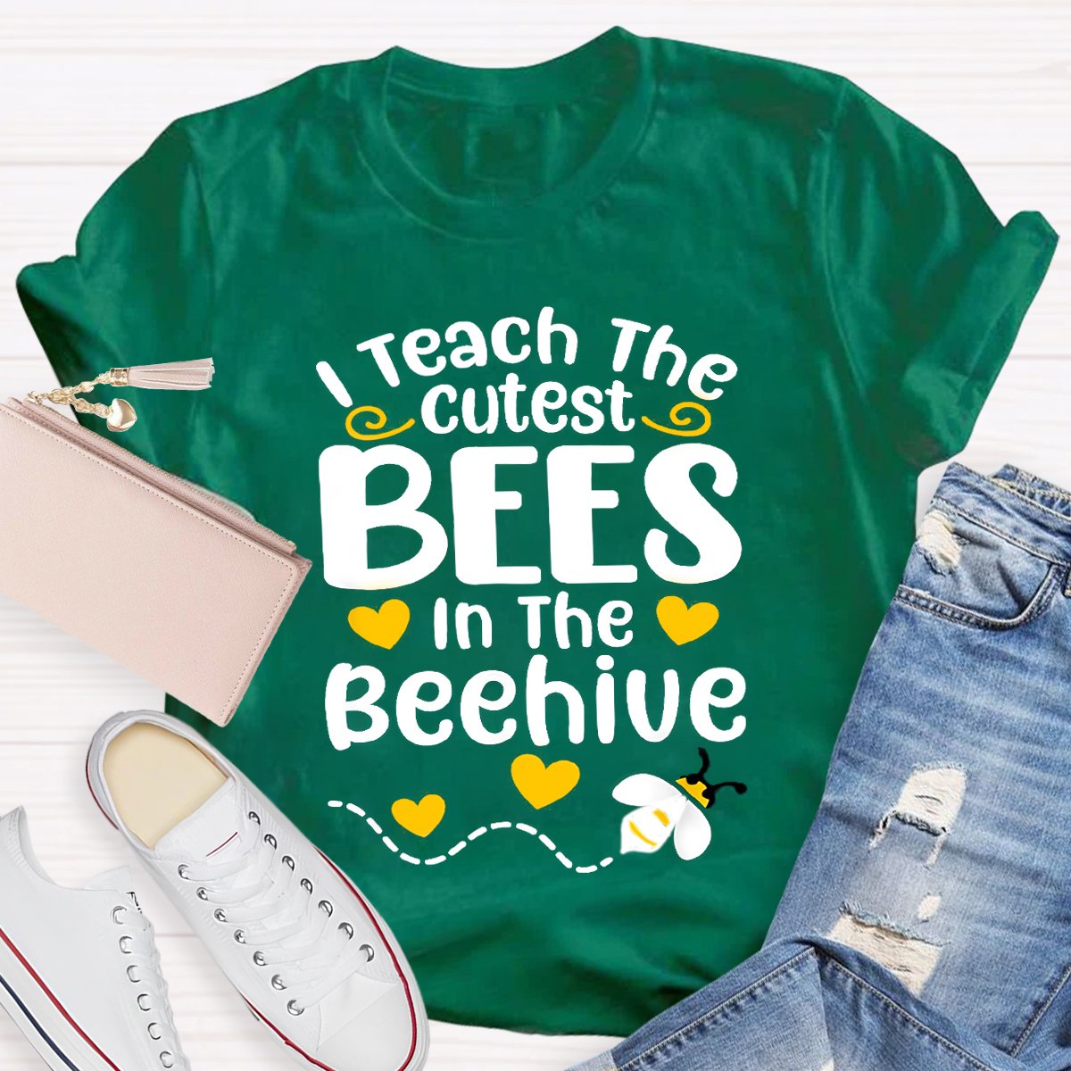 I Teach The Cutest Bees In The Beehive Teacher T-Shirt
