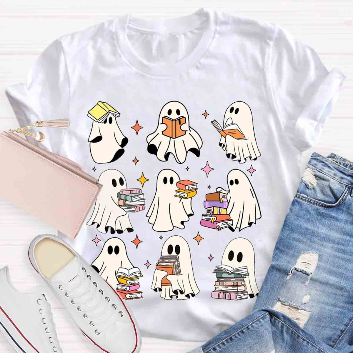 Reading Ghosts Teacher Vintage T-Shirt