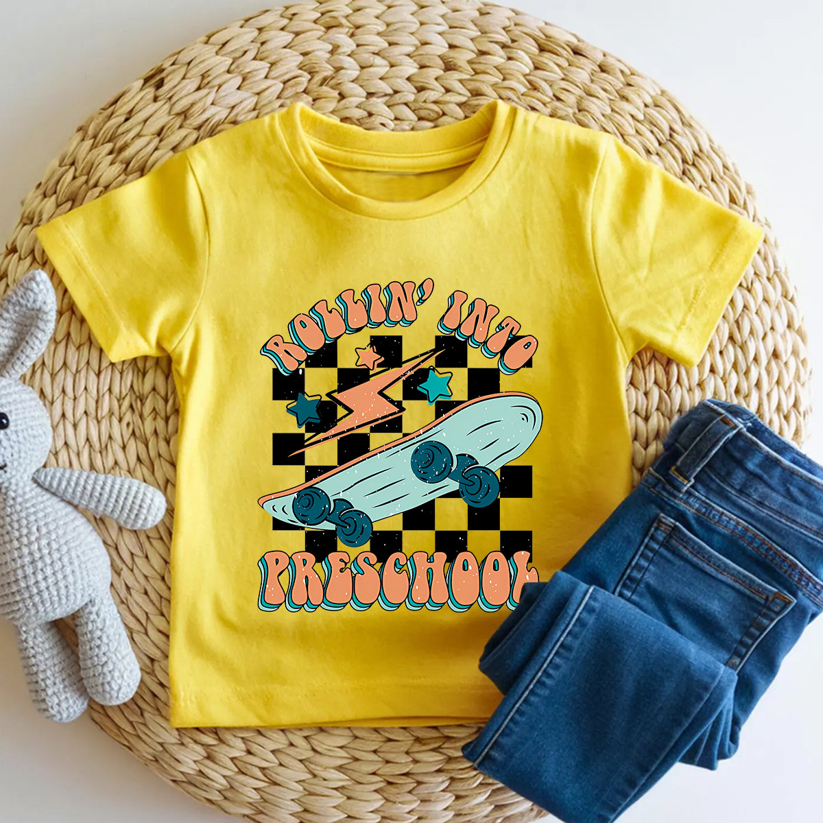 Personalized Grade Rollin' Into Preschool Toddler T-shirts