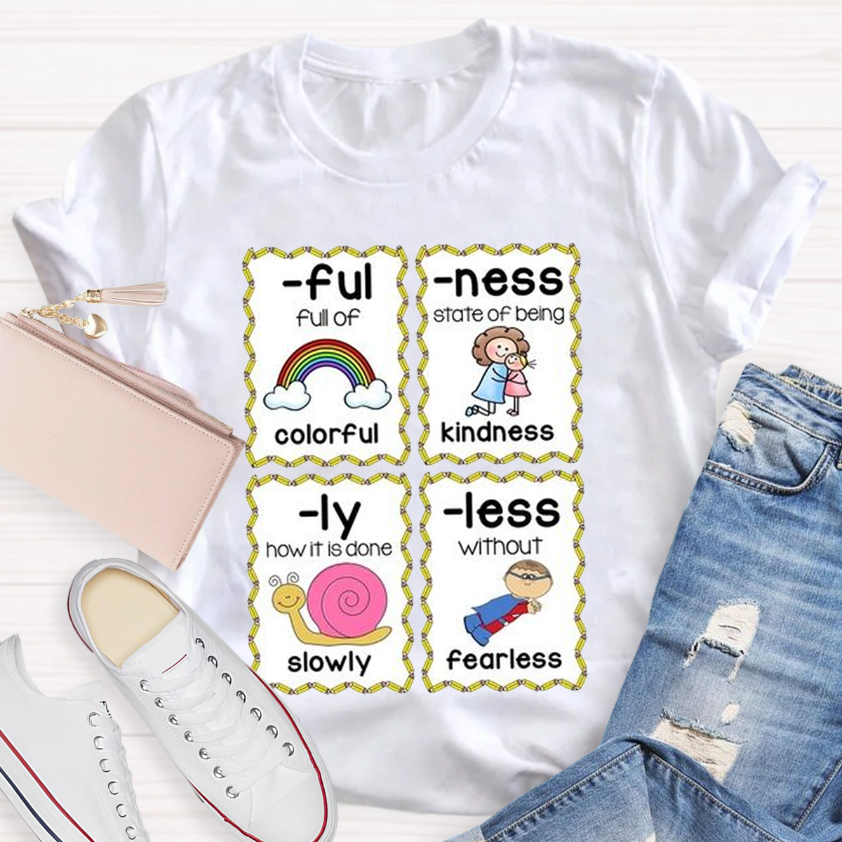 Prefixes and Suffixes Teaching Ideas for First Grade and Kindergarten T-Shirt