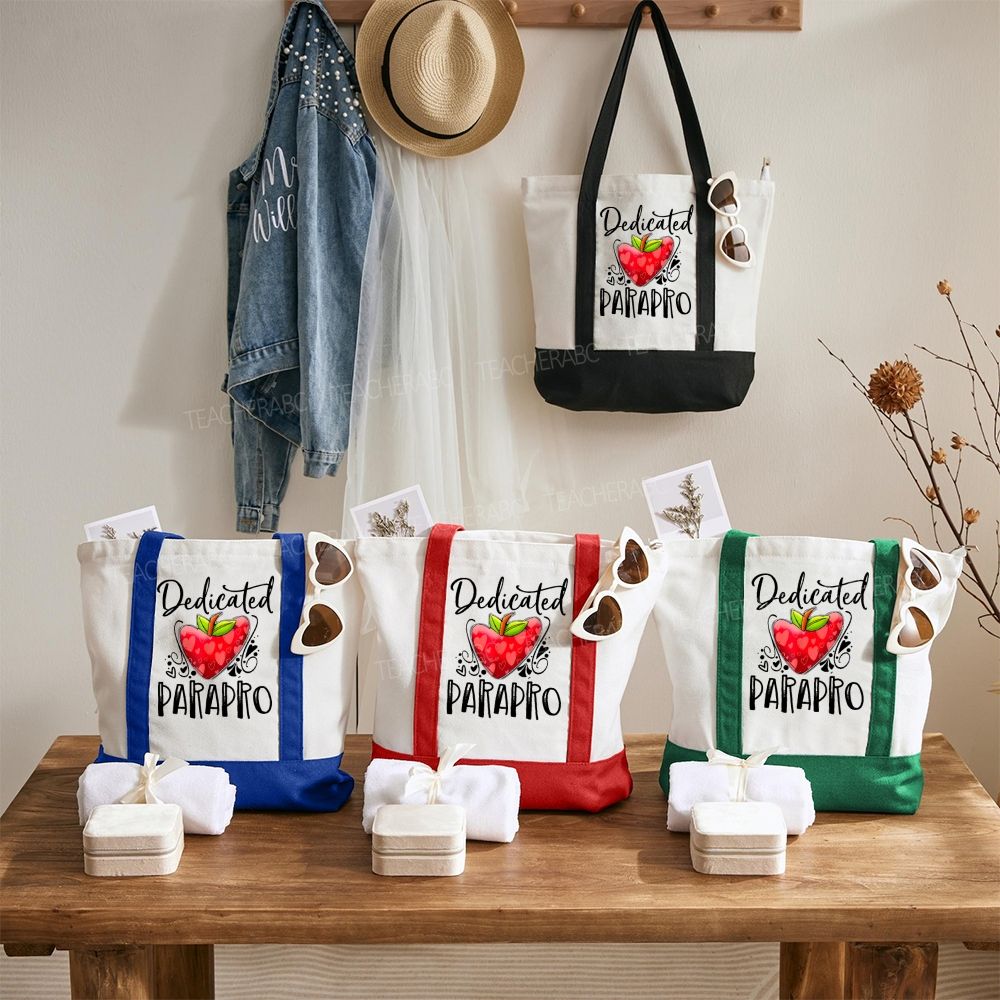 Dedicated Parapro Letters   Color-blocked Canvas Bag