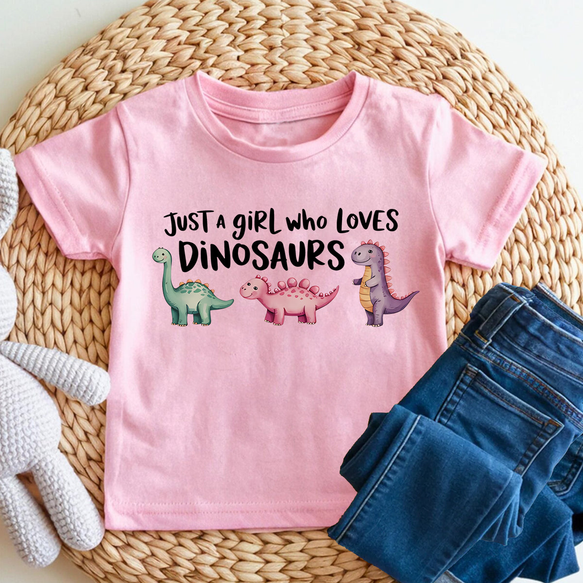 Just A Girl Who Loves Dinosaurs  Toddler T-shirts