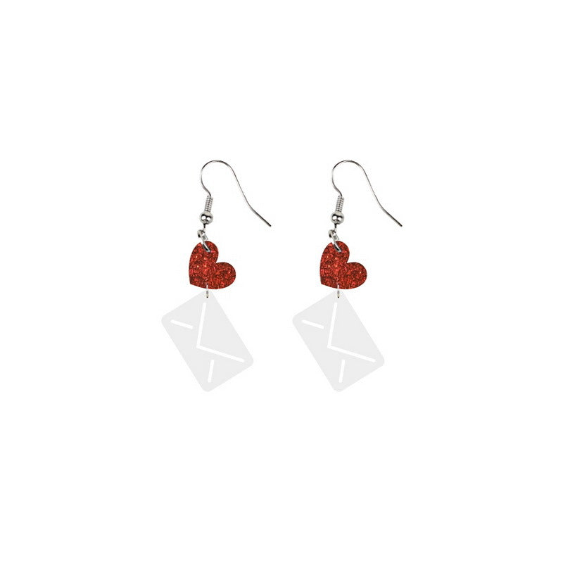 Devil Heart Bear Envelope Balloon Goblin Earrings