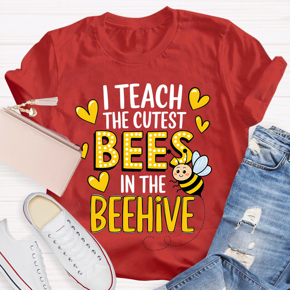 I Teach The Cutest Bees Teacher T-Shirt
