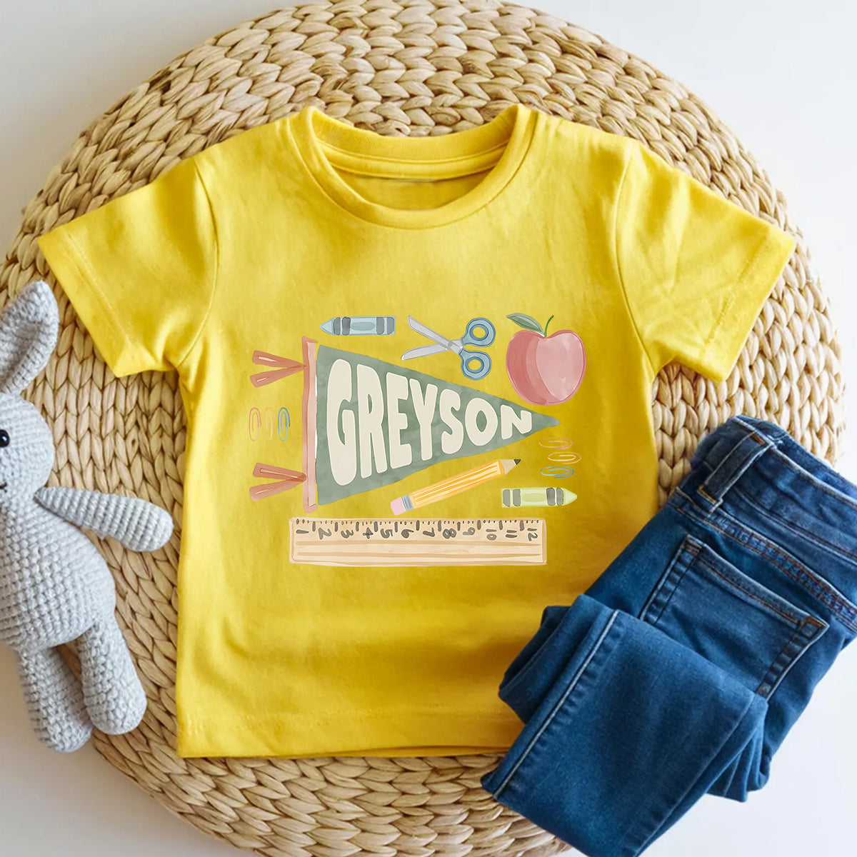 Personalized Name Kindergarten School Ready Toddler T-shirts