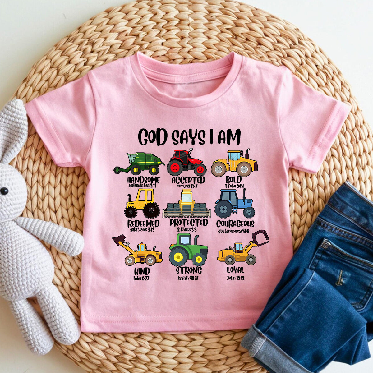 God Says I Am Kind Strong Loyal Courageous Toddler T-shirts