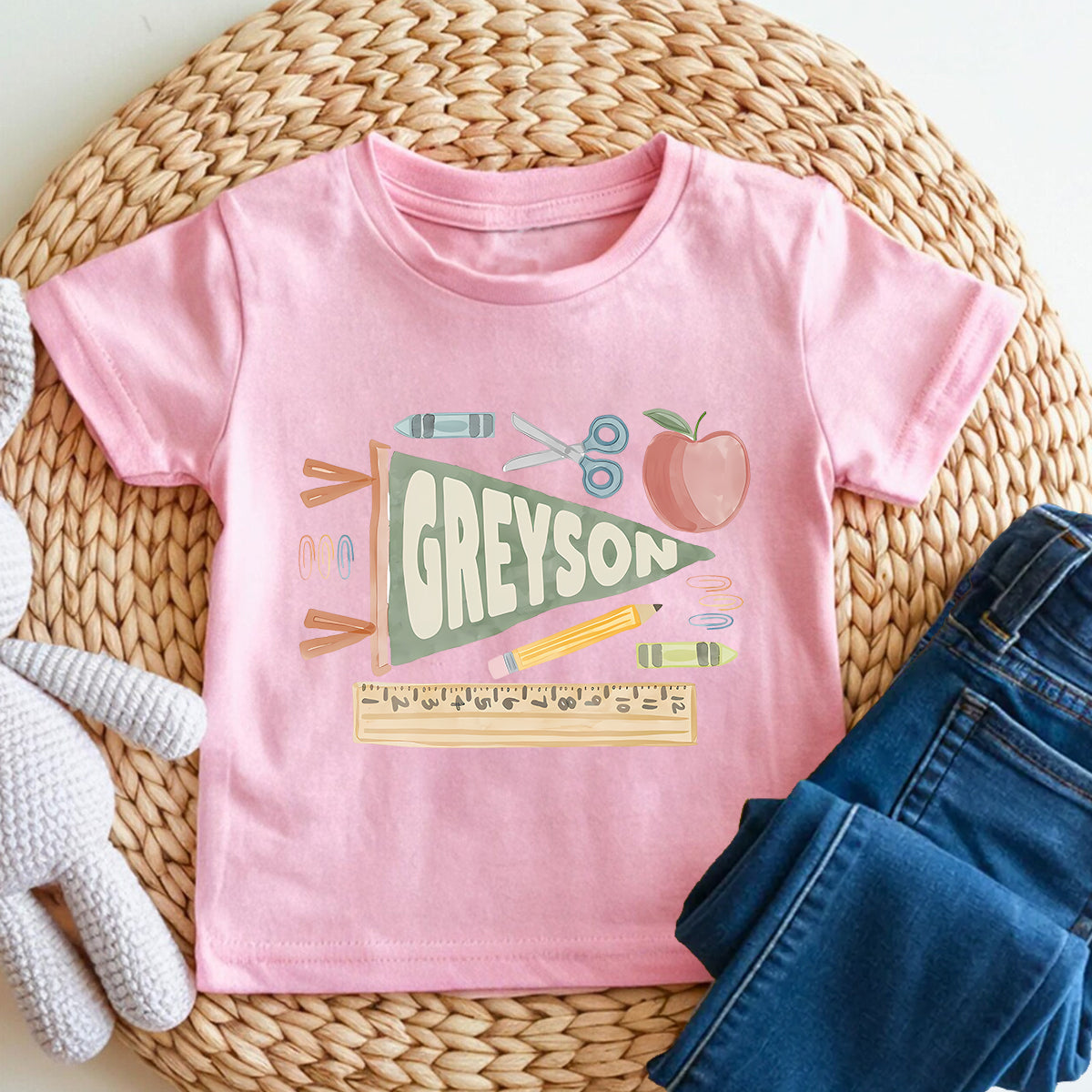 Personalized Name Kindergarten School Ready Toddler T-shirts