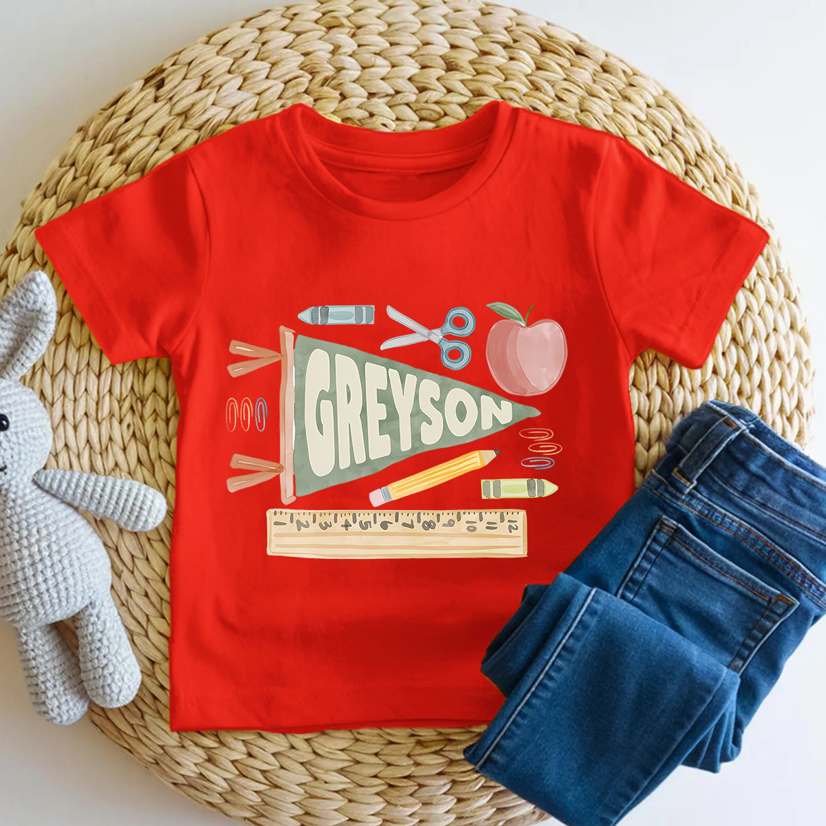 Personalized Name Kindergarten School Ready Toddler T-shirts