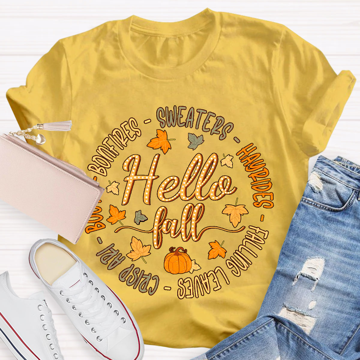 Hello Fall Sweater Boots T-Shirt