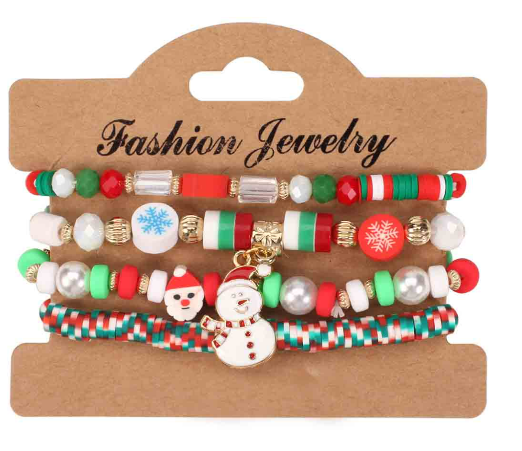Christmas Snowman Christmas Tree Bracelet Sale price$12.00