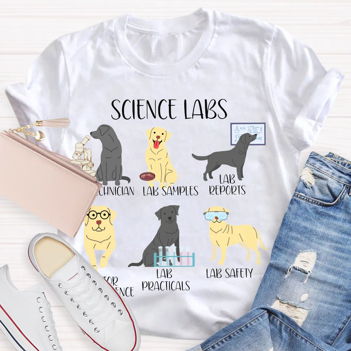 Cute Science Teacher Lab Dog Lover Shirt