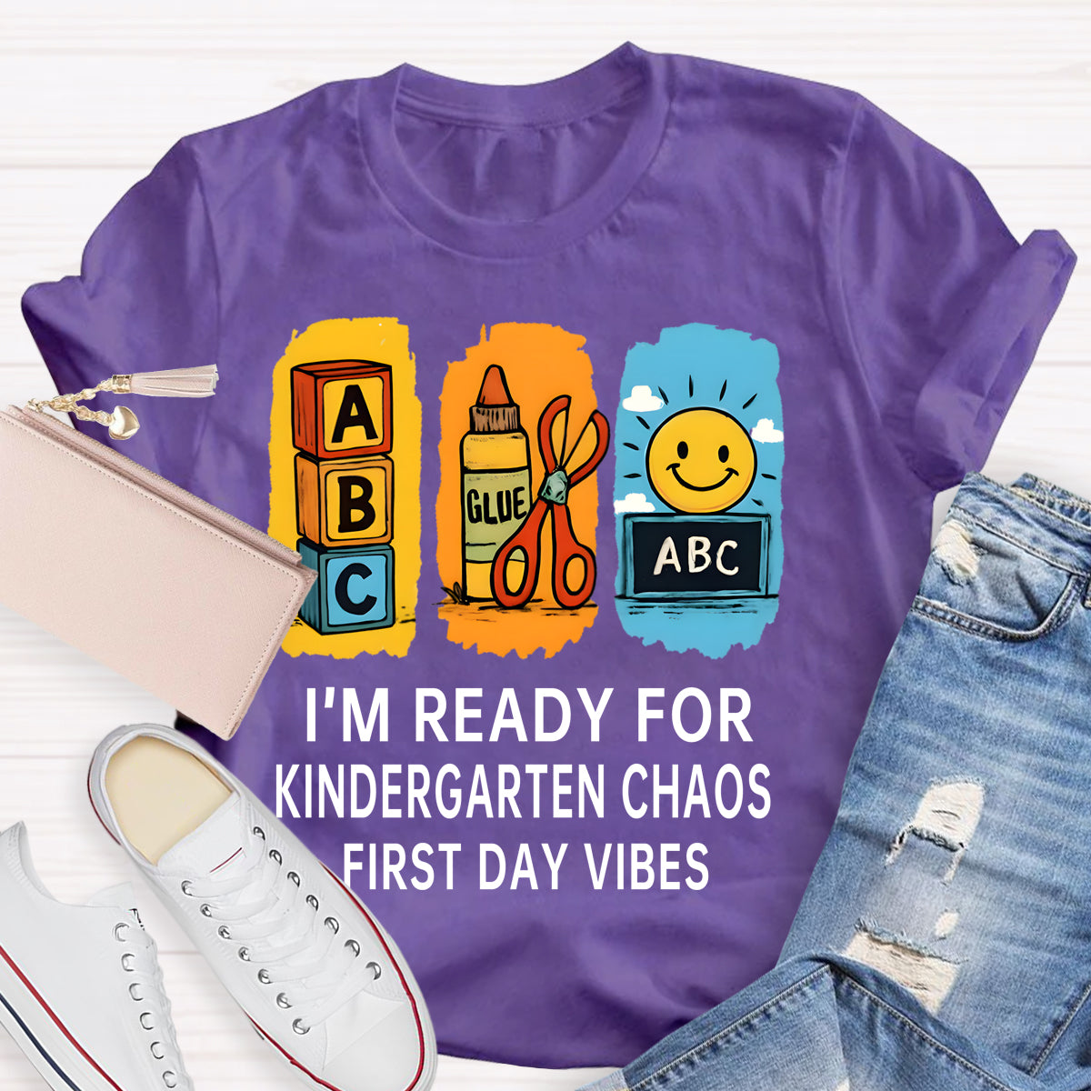 Personalized Grade I'm Ready For Kindergarten Chaos First Day Vines T-shirt