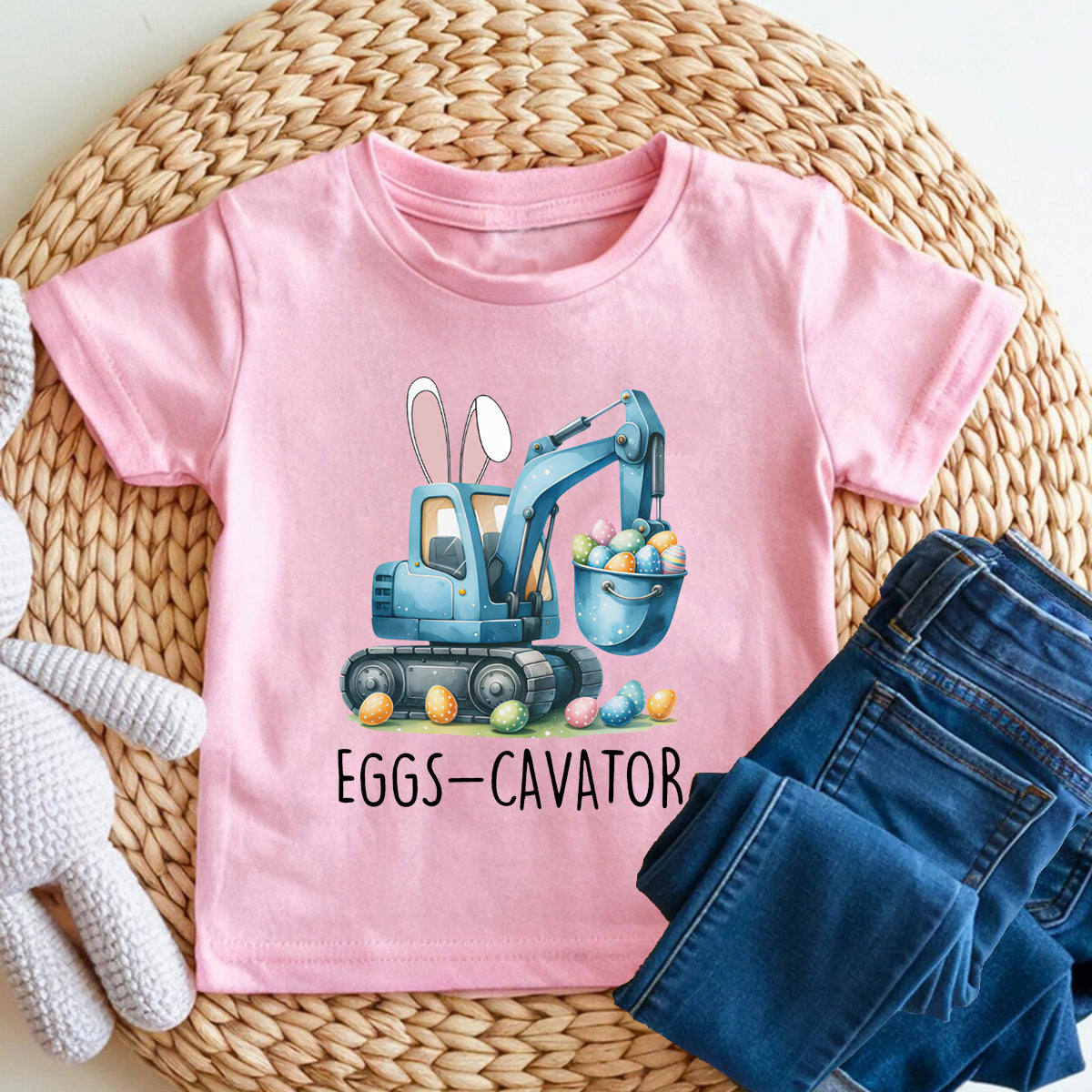 Eggs-Cavator Easter Egg  Toddler T-shirts