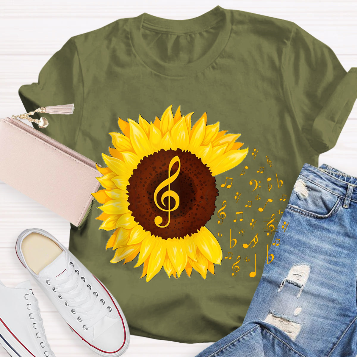 Music Gives Sunflowers The Rhythm Of Their Soul T-shirt