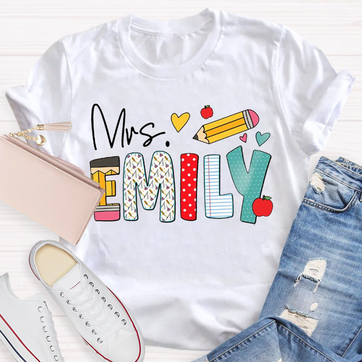 Personalized Name Art Pencil  T-Shirt