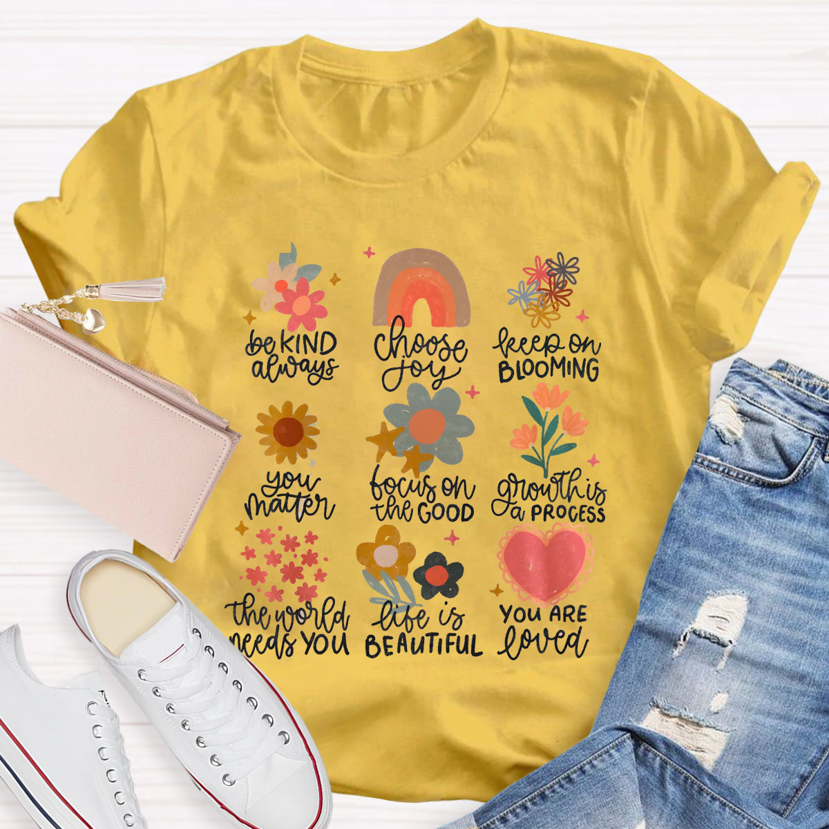 Be Kind Always Choose Joy Floral T-Shirt