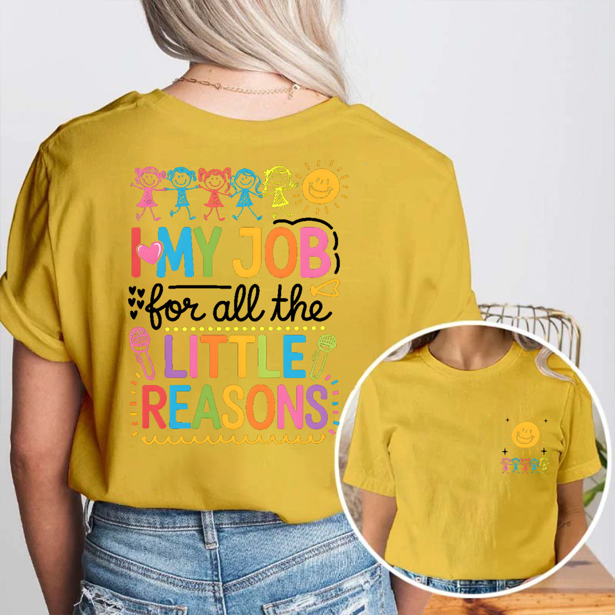 I Love My Job For All The Litter Reasons Double Printed T-shirt