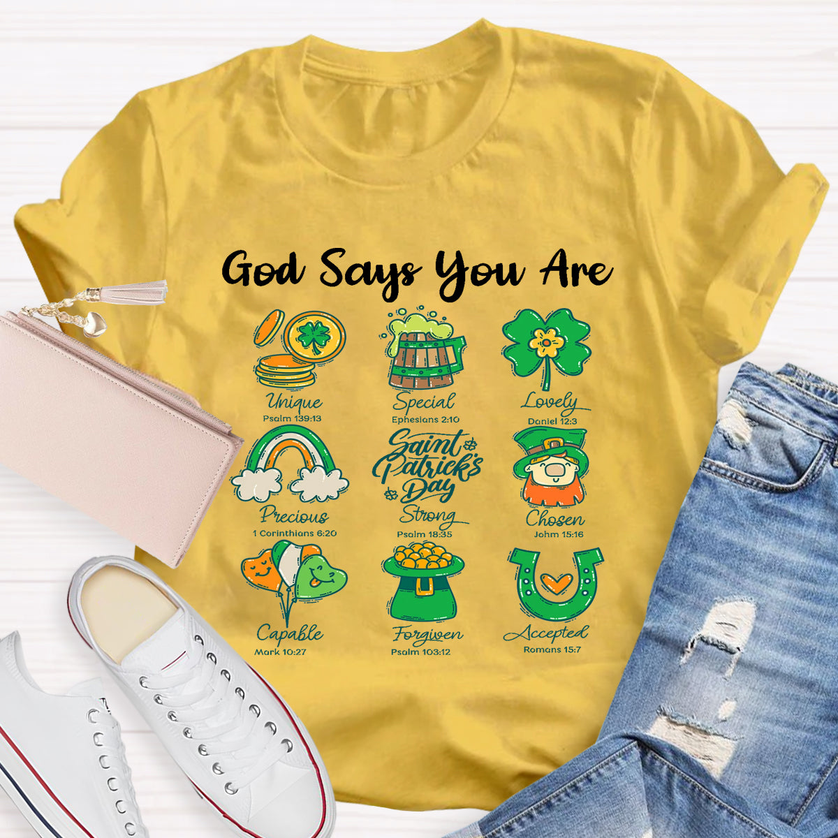 God Says You Are Lovely Saint Patrick'S Day Teacher T-Shirt