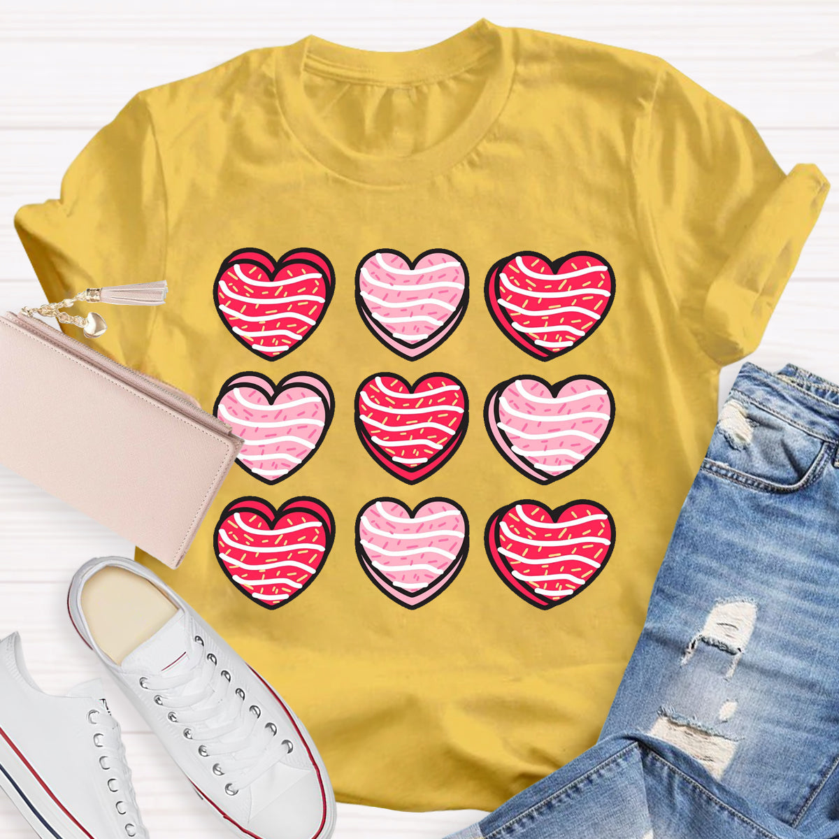 Valentine Heart Cakes T-Shirt