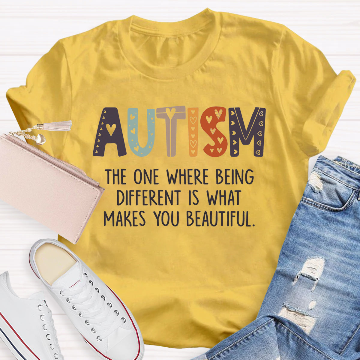 Autism The One Where Being Different Is What Make You Beautiful T-Shirt