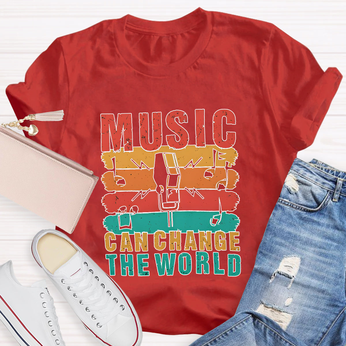 Music Can Change The World Teacher T-Shirt