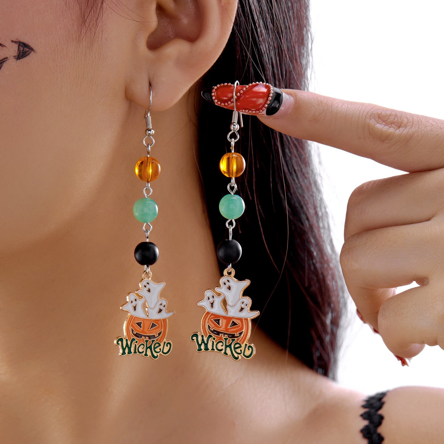 Halloween Earrings Pumpkin Ghost