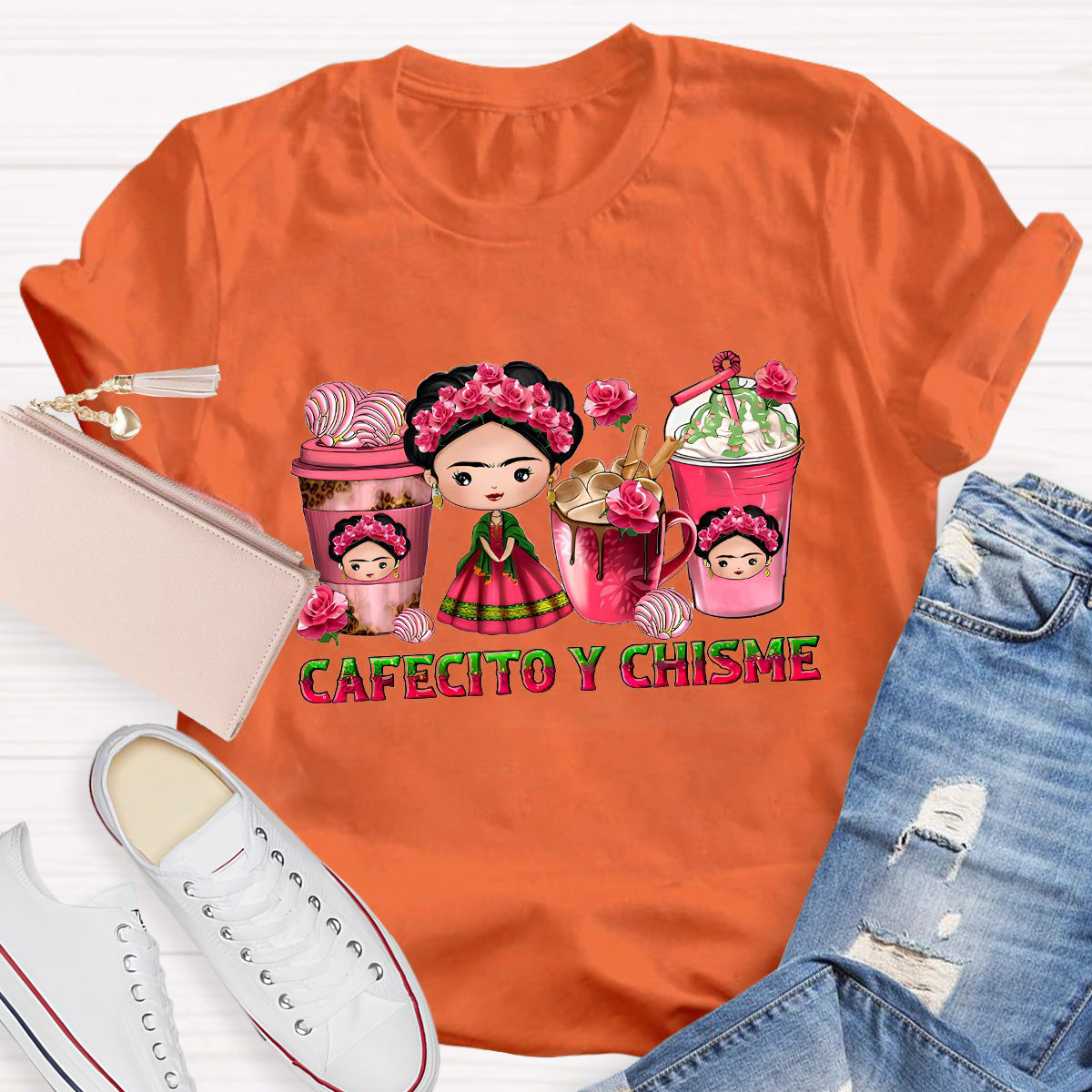 Cafecito Y Chisme Spanish Teacher T-Shirt