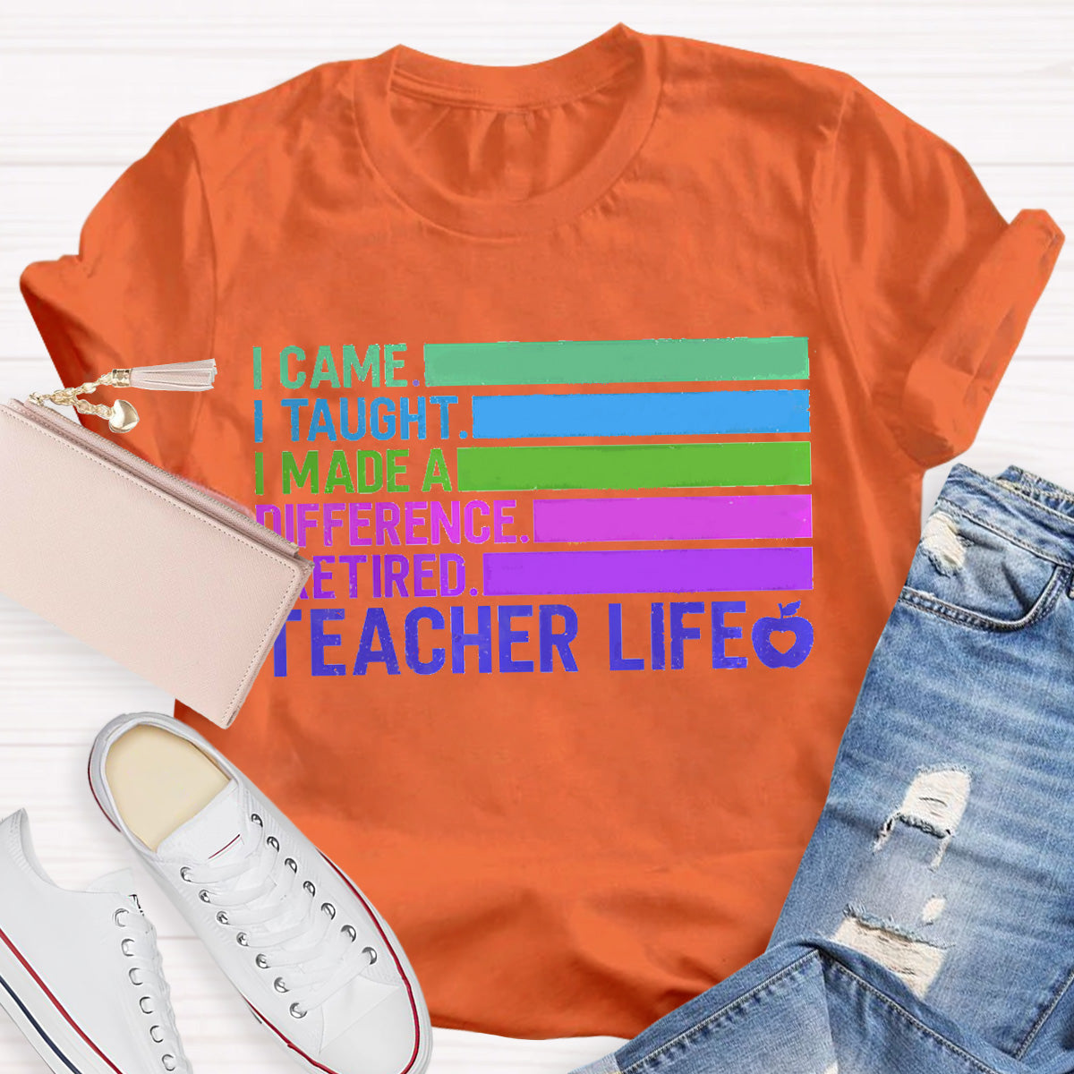 Teacher Life Red  Apple Teacher T-Shirt