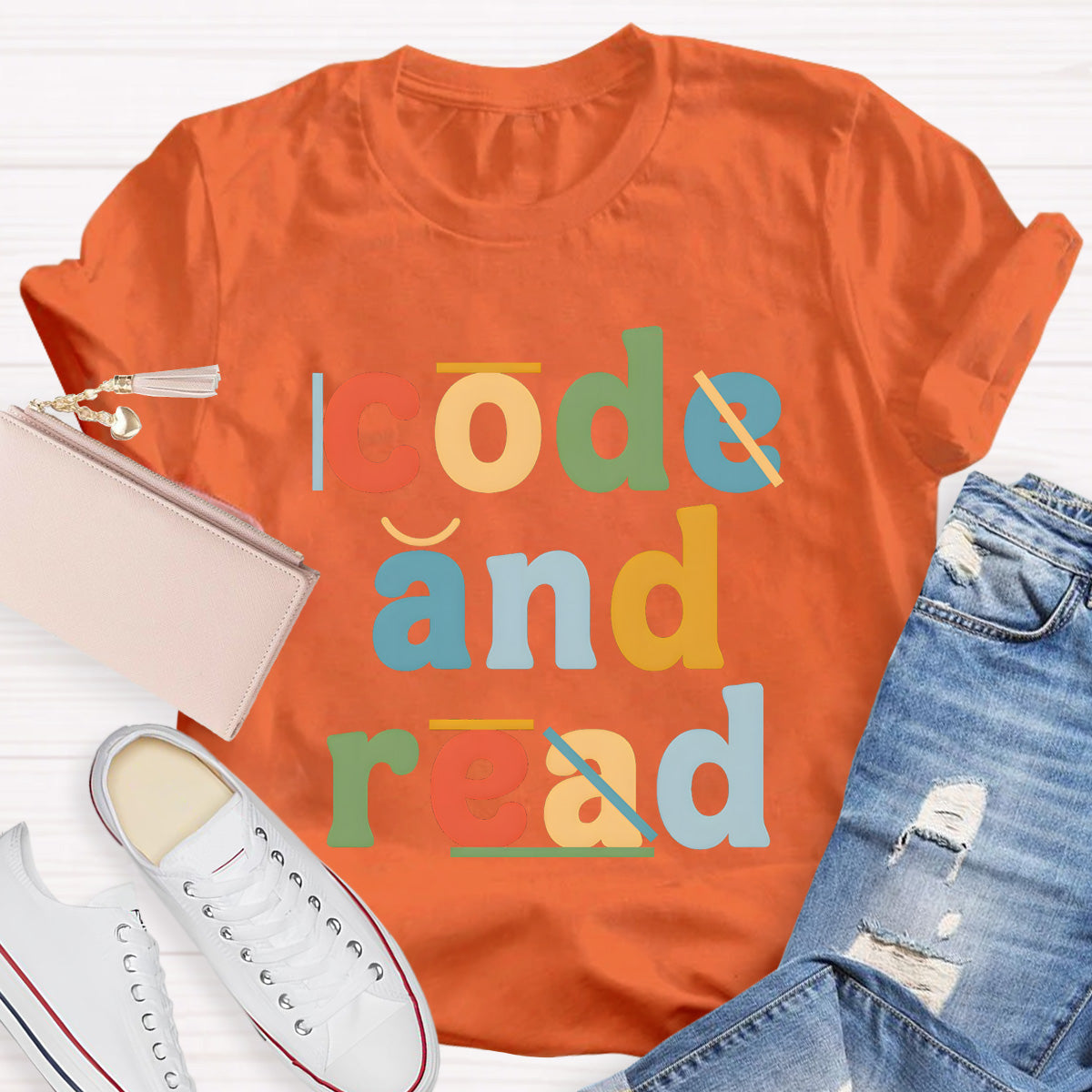 Code And Read Crammer Teacher T-Shirt