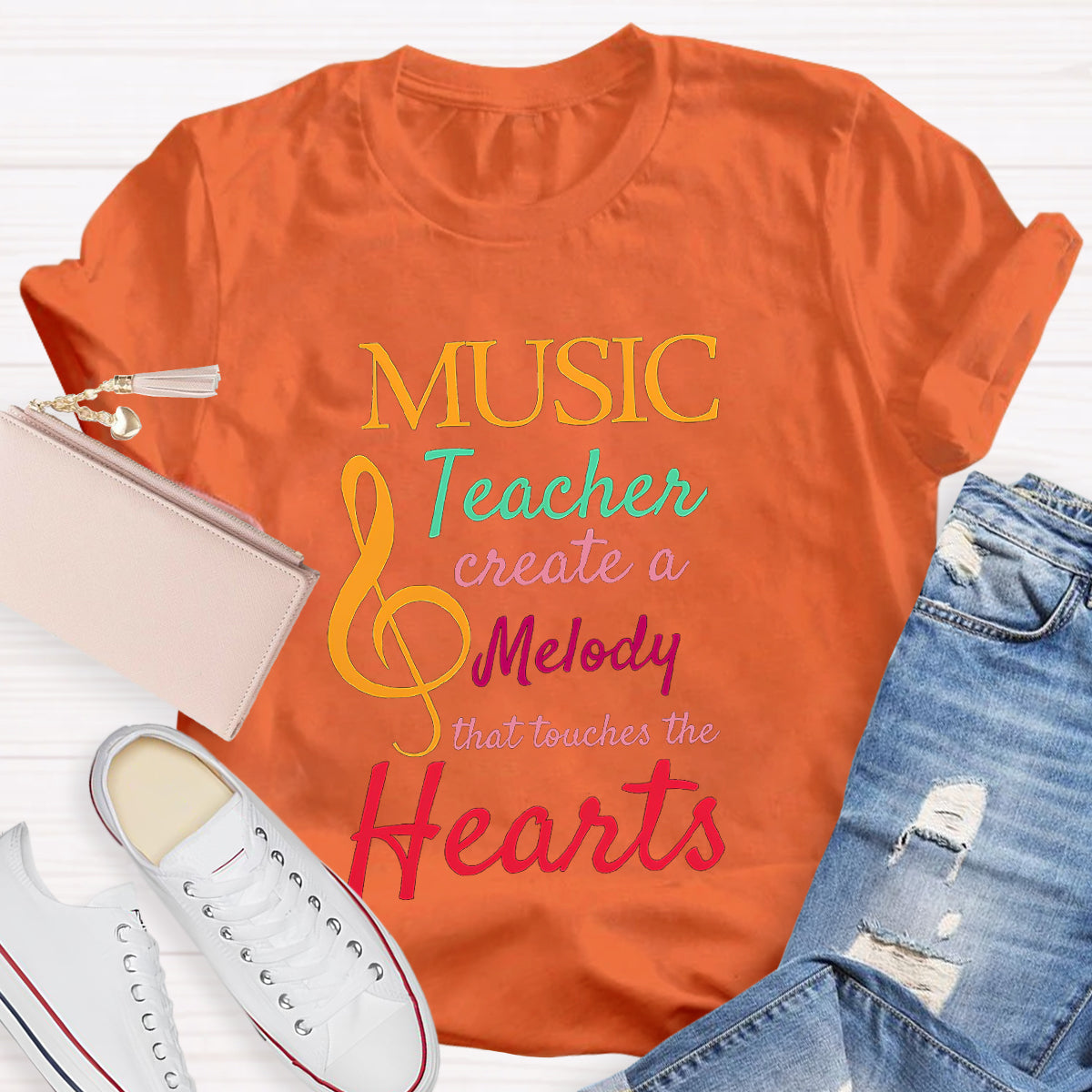 Music Teachers Touch Hearts One Note At A Time T-Shirt