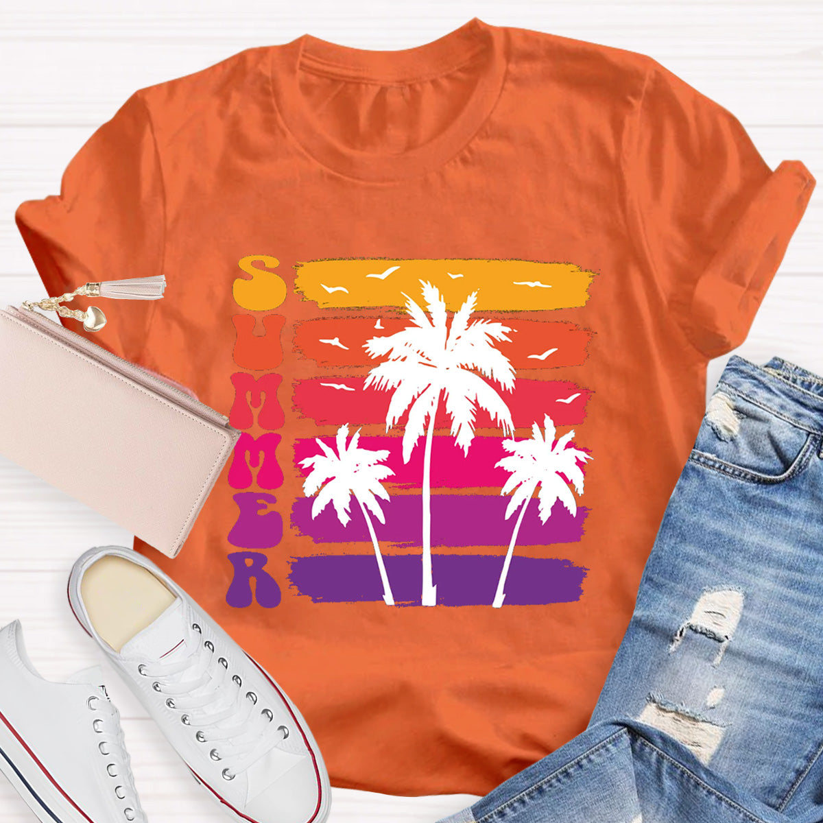 Summer Beach Teacher T-Shirt