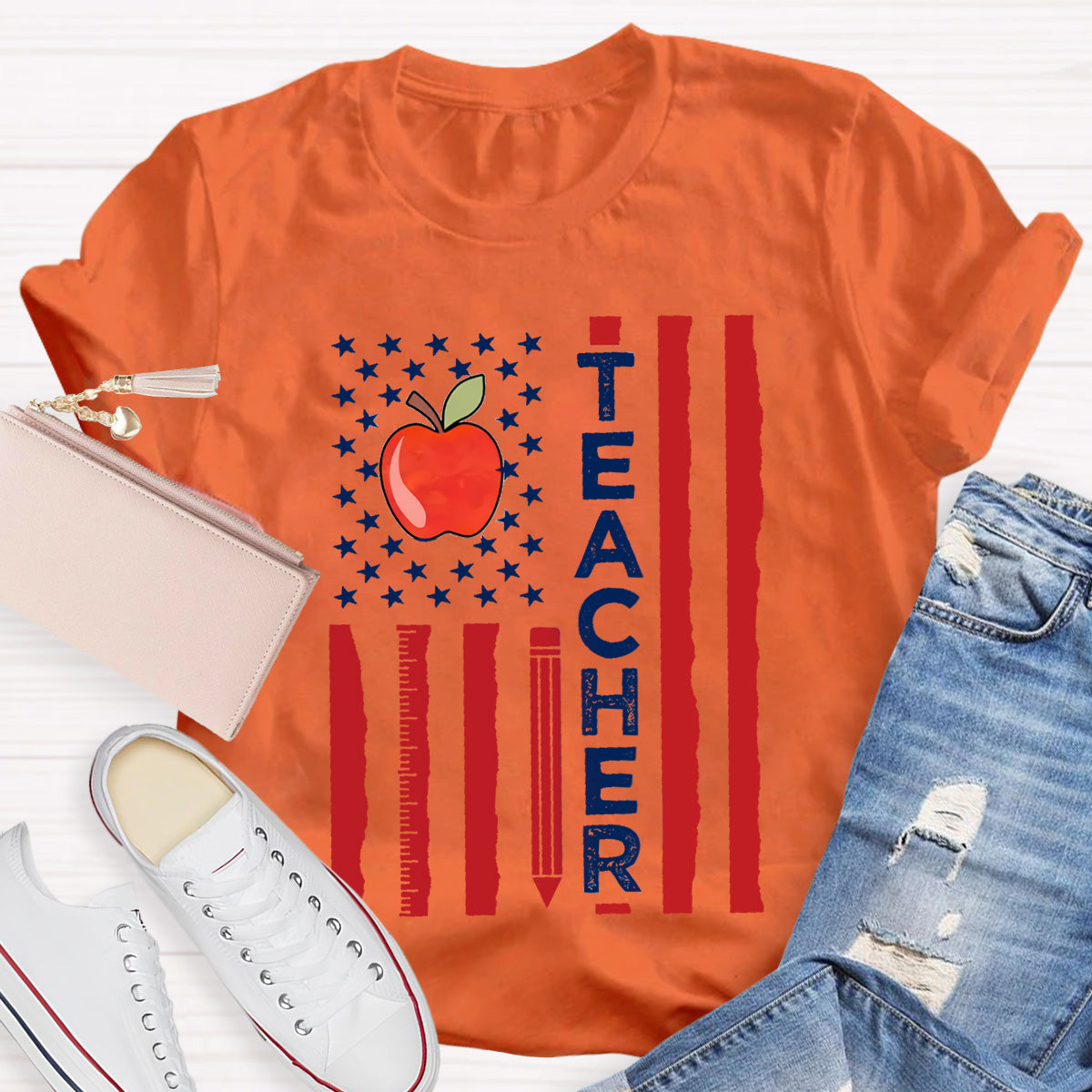 Teacher Apple Star Teacher T-Shirt
