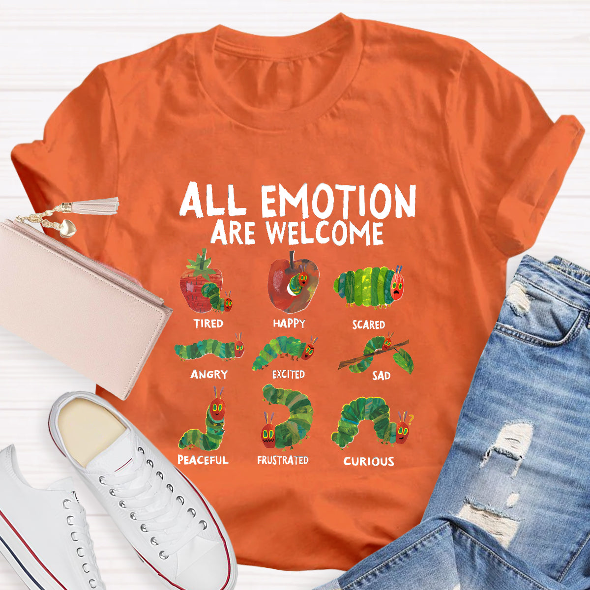 All Emotions Are Welcome Teacher T-Shirt