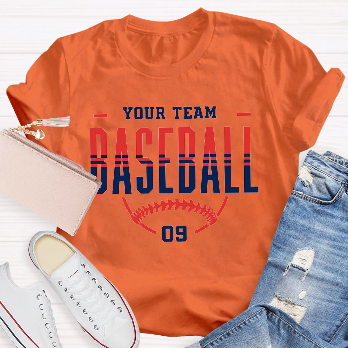 Personalized Team Name And Number Teacher T-Shirt