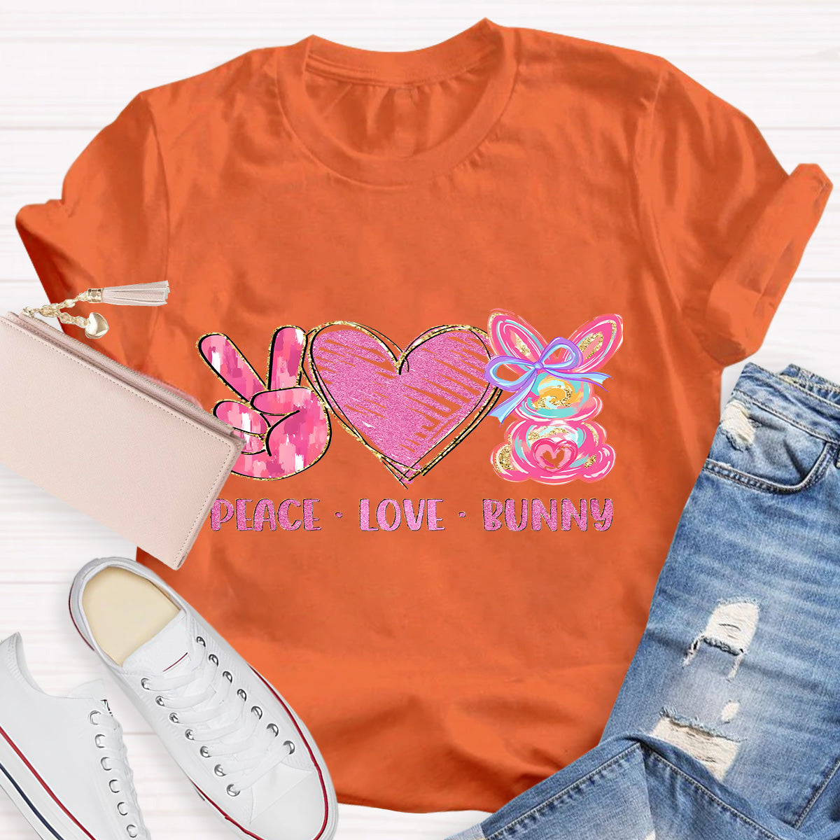 Peace And Love Teacher T-Shirt