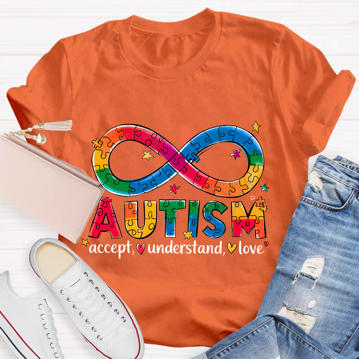 Autism Accept Understand Love Teacher T-Shirt