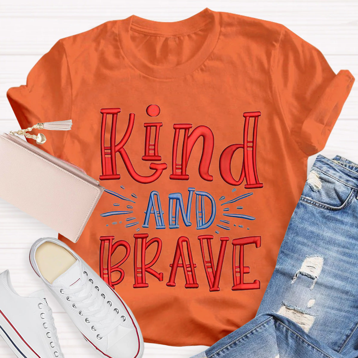 Kind And Brave Teacher T-Shirt