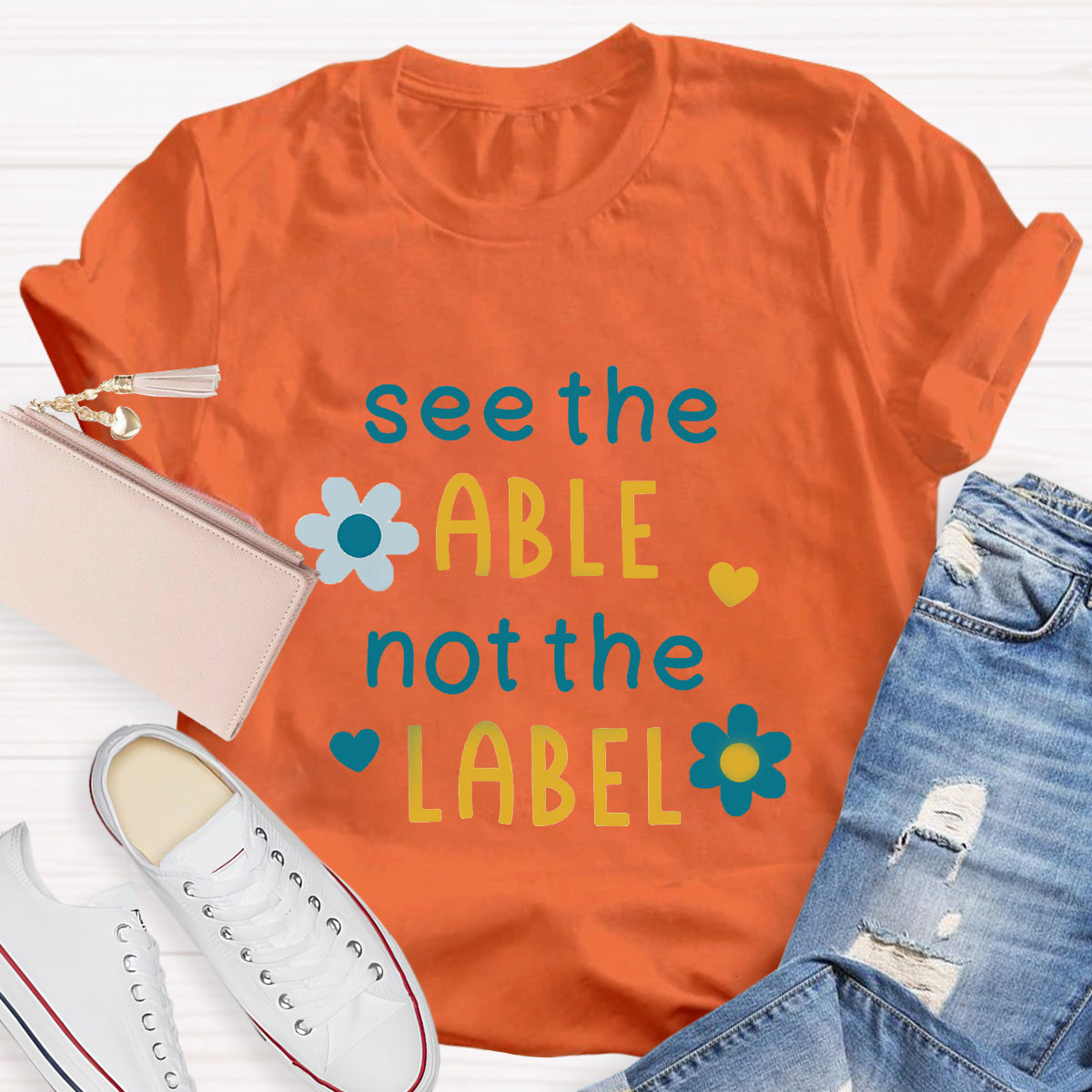 See The Able Not the Label Flower T-Shirt