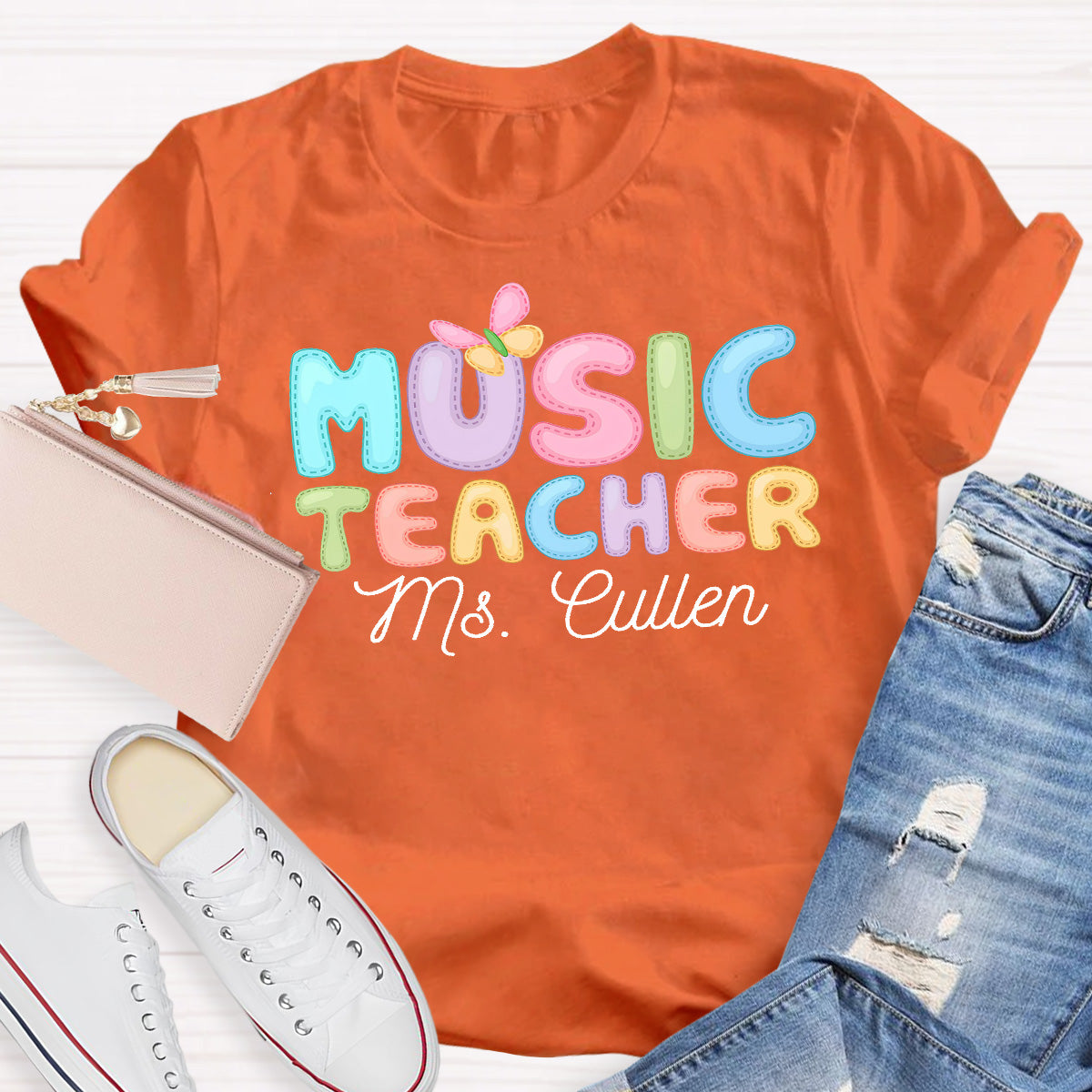 Personalize Name Music Teacher T-Shirt
