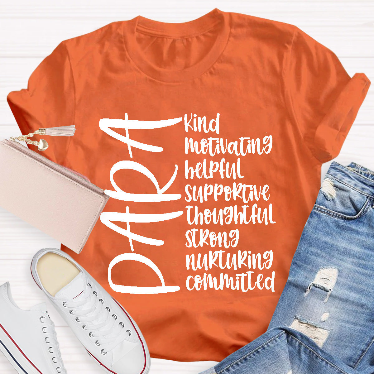 Para Teacher Helpful Kind Motivating T-Shirt