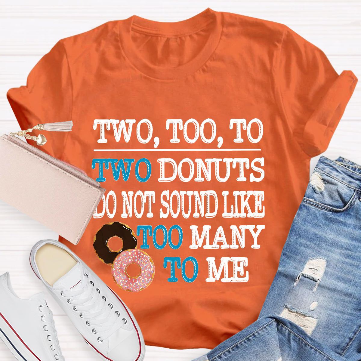 Two Too To Two Donuts English Teacher T-Shirt