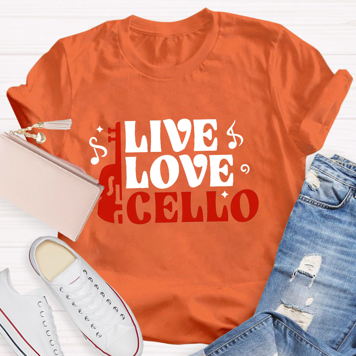 Live Love Cello Teacher T-Shirt