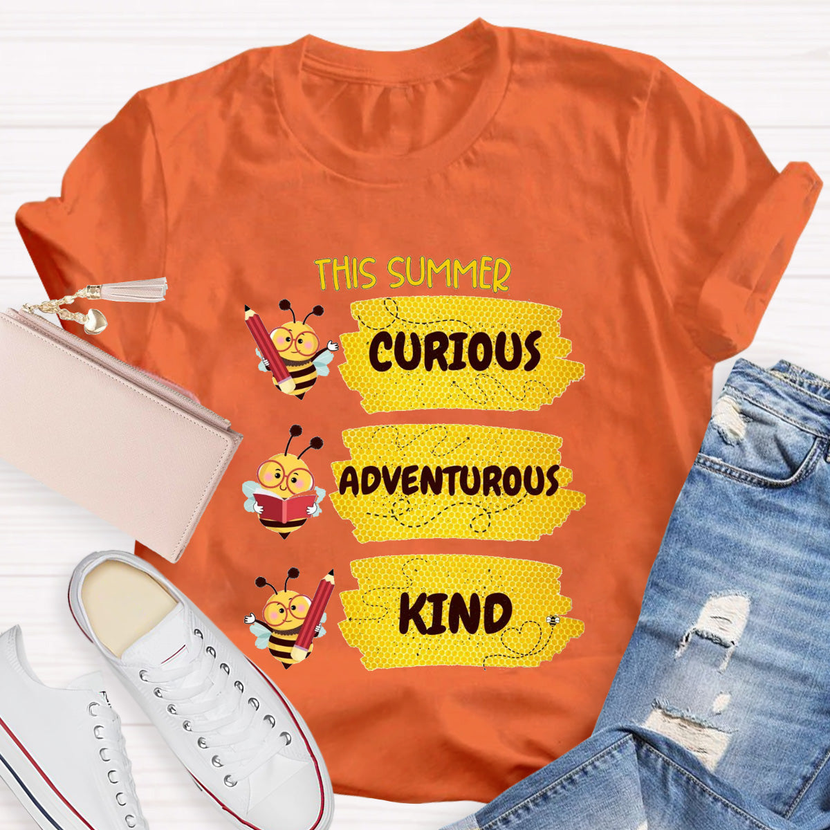 The Summer Curious  Adventurous Kind Teacher T-Shirt