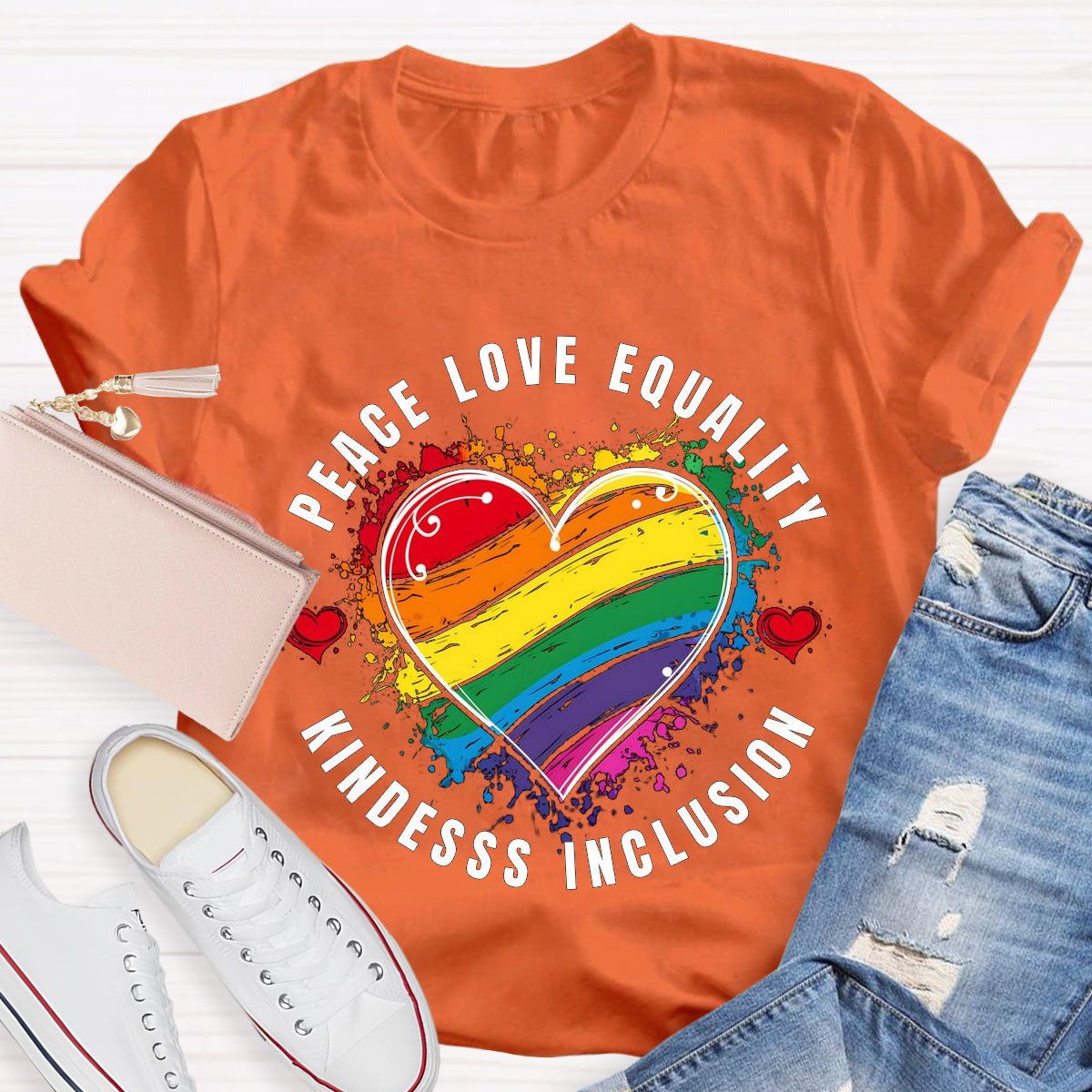 Peace Love Kindness Teacher T-Shirt