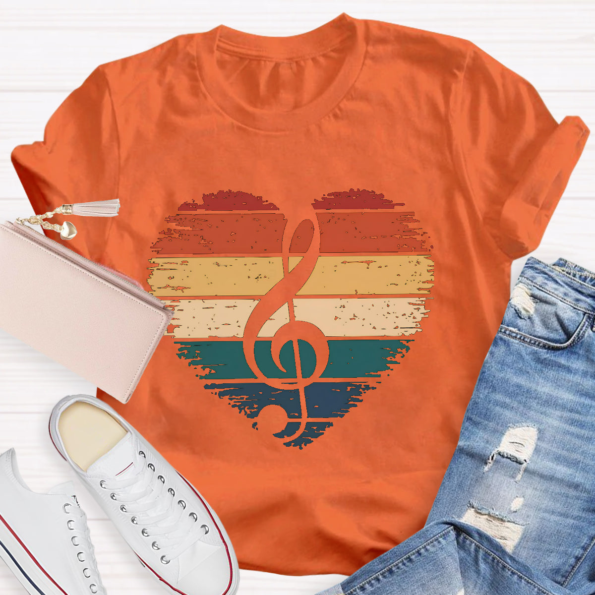Rainbow Music Teacher T-Shirt